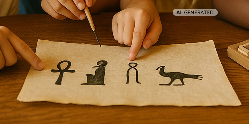 Schriftzeichen der Ägypter in der Schule | Der Römer Shop