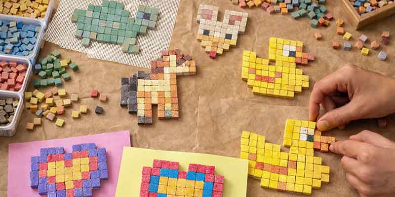 Mosaikprojekt mit Byzantic Mosaiksteinen, geeignet für Unterricht und kreative Gestaltungsarbeiten