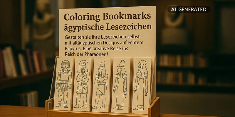 Lesezeichen aus Papyrus im Museumsshop | Der Römer Shop
