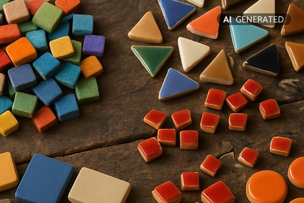 Verschiedene Mosaiksteine | Der Römer Shop