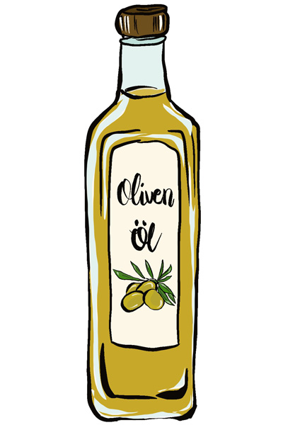 Olivenöl zum Füllen einer römischen Öllampe