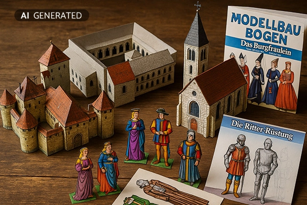Antiker Bastelspaß mit Bastelbögen Mittelalter | Der Römer Shop