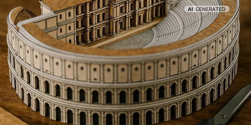 Römische Gebäude basteln mit Papier | Der Römer Shop