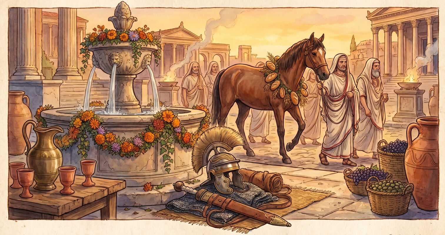 Oktober - Legionen und Felder kommen zur Ruhe - Marsfeld, Ceres und der erste Wein: Der römische Oktober | Der Römer Shop