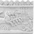 Relieve Carrera de cuadrigas en el Circo Máximo de Roma, réplica de museo, decoración mural romana antigua