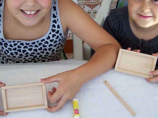 Juego de artesanía de tablero de cera Ostia, tablero doble 19x11cm para la enseñanza incl. bolígrafo