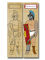 Punto de libro artesanal Roma Gladiador Murmillo, 19x5cm papel papiro estampado