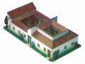 Cut out sheet, roman house , ancient roman villa