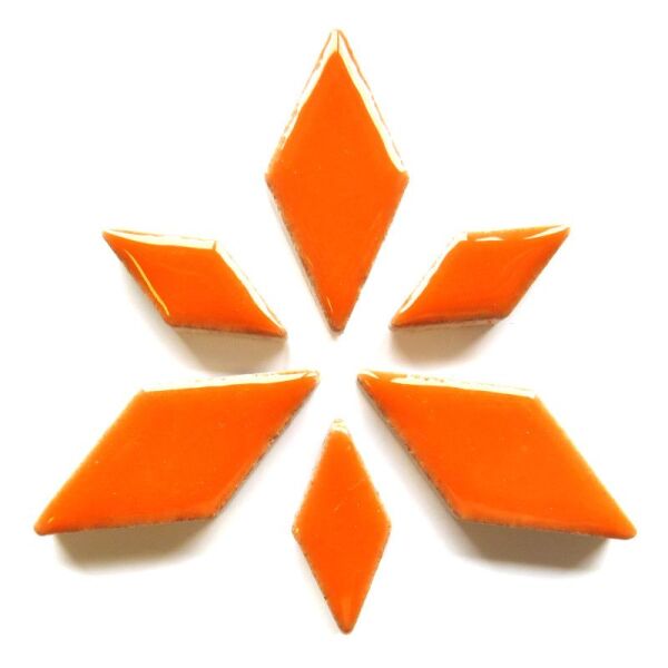 Mosaikstein glasiert, Diamond Charm Popsicle Orange 20-30 mm x 4,5mm, 100g