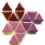 Mosaico de piedra triangular, Blossom Mix 15 x15x15mm, 100g