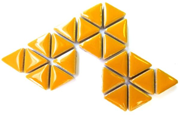 Glaced Mosaic Triangles, Curry 15 x15x15mm, 50g
