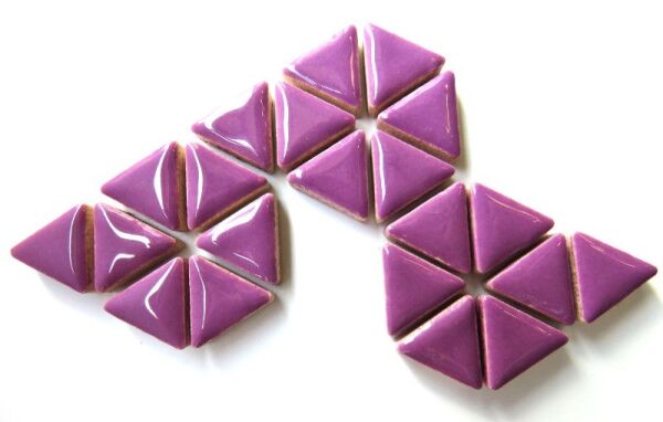 50g Various Colours Glazed Ceramic Triangles for Craft Mosaics 