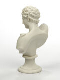Statue Hermes Götterbote Figur Skulptur 15cm weiß