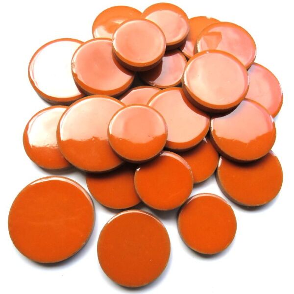XL Ceramic Discs, Popsicle Orange, Mosaikstein glasiert,...