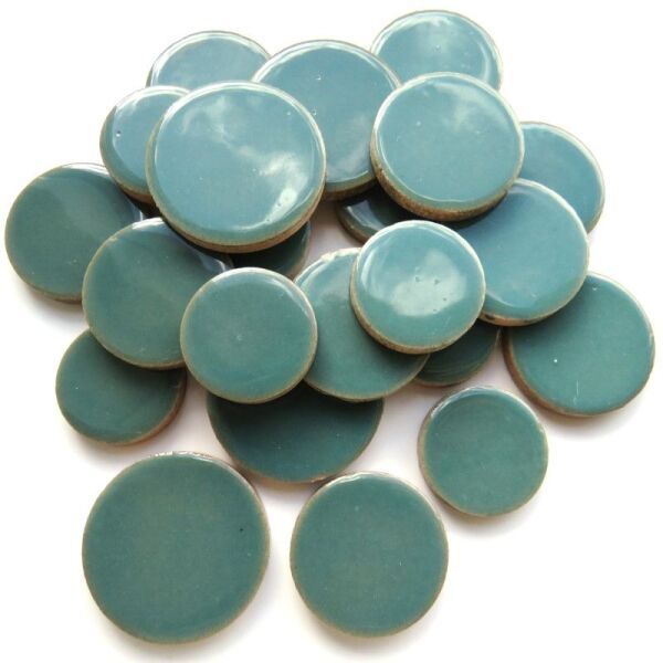 XL Ceramic Discs, Phthalo Green, Mosaikstein glasiert,...
