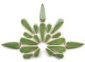 Glaced Mosaic Teardrop Jade , 15-30mm x 5mm, 50g