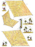 Kartonmodellbau ägyptischePyramiden Bastelvorlage