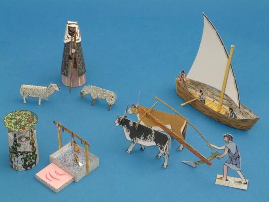 Model building sheet Professions in the old Orient