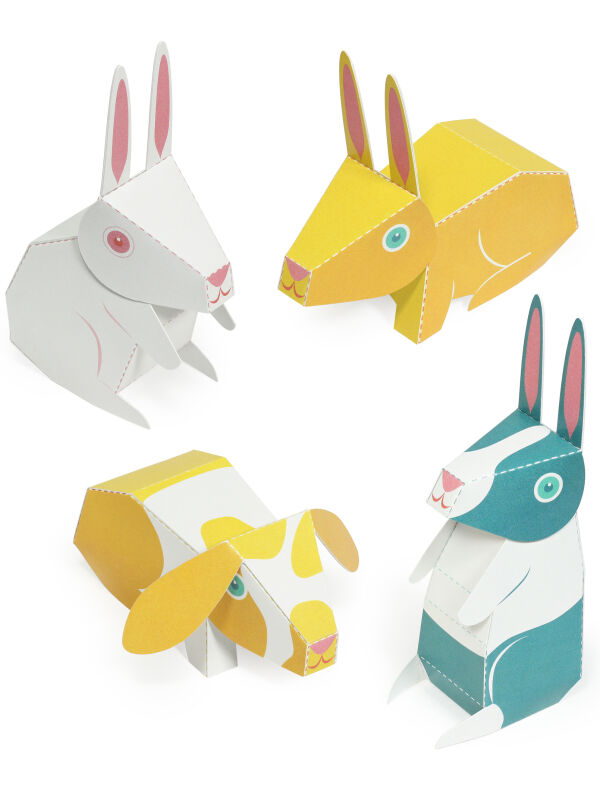 Juguetes de papel para conejos