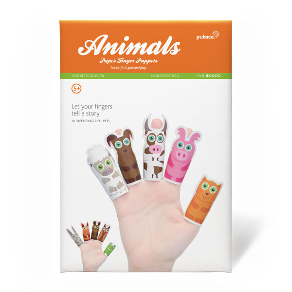 Fingerpuppen Papier Tiere dieser Welt