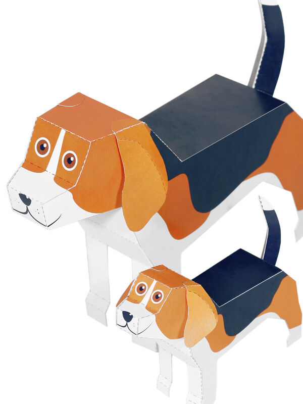 Beagle Maxi  Bastelbogen Papiermodelle