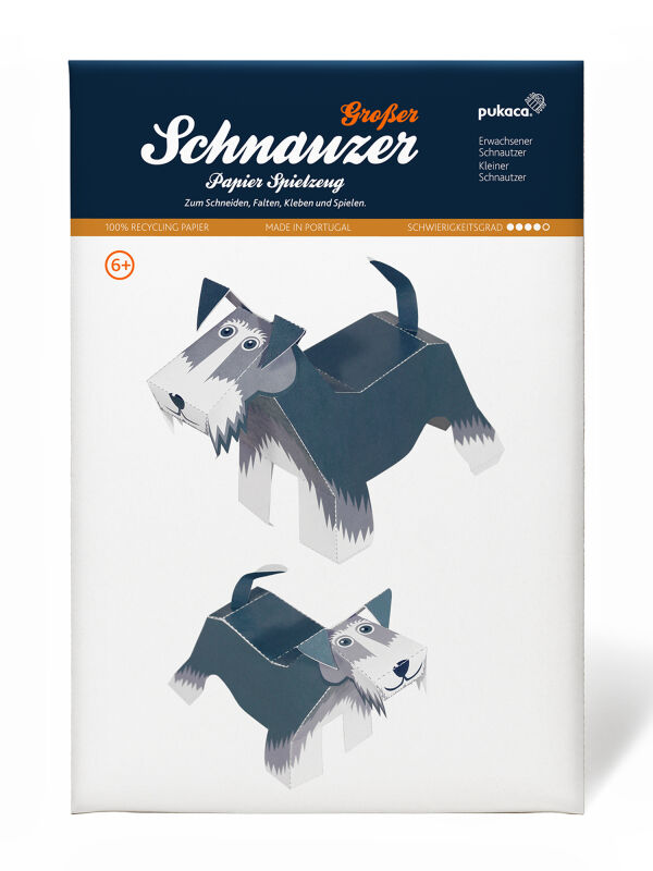 Modelos de papel Schnauzer Maxi para manualidades