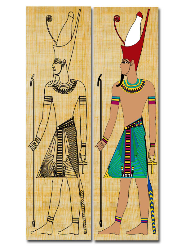 Lesezeichen gestalten Ägypten Pharao Ramses echter Papyrus