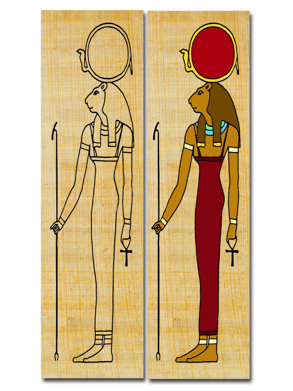 Lesezeichen gestalten Ägypten Göttin Sachmet