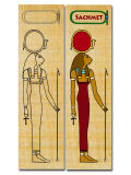 Bookmark craft Egypt Goddess Sakhmet, 19x5cm papyrus...