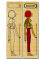 Lesezeichen basteln Ägypten Göttin Sachmet, 19x5cm Papyrusdruck Papier