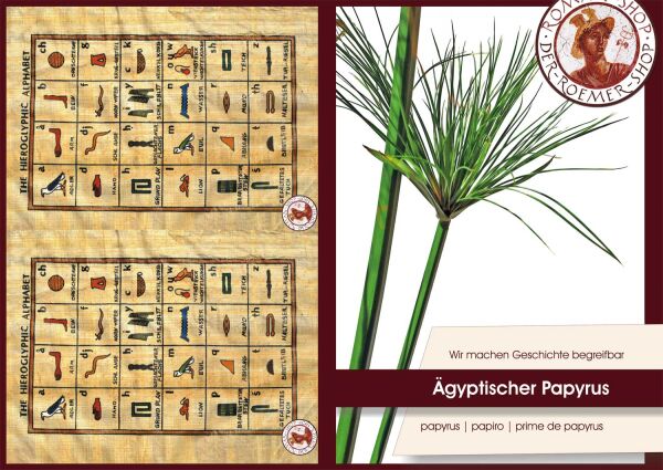 Ausmalbild Ägypten Anch 30x20cm Outline Bild auf echtem Papyrus