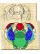 Dibujo para colorear Egipto 30x20cm Dibujo de Escarabajo en Papiro Real