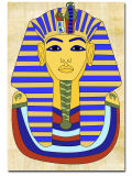 Coloring picture Egypt 30x20cm Tut anch Amun outline picture on real papyrus