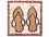 Conjunto de artesanía en mosaico Zapatillas de baño de lava de Bene, 10x10cm