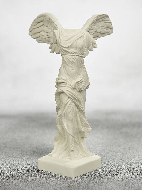 Statue Nike of Samothrace victory goddess figure sculpture 35cm white