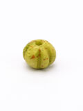 Perlas forma de melón verde 14x11mm 5 uds.