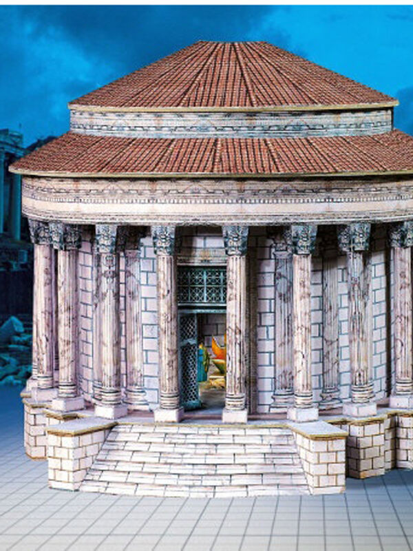 Schreiber-Bogen, Tempel di Vesta, fabricación de modelos de cartón