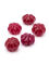 Melon glass beads red 8-10mm, 5pcs