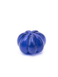 Glass beads melon shape blue 8-10mm 5 pcs