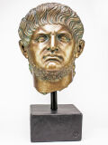 Nero römische Kaiser plastische Büste bronzefarben