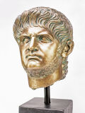 Nerón emperador romano busto de plástico de bronce dorado colores