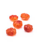 Perlas de vidrio melón naranja 8-10mm, 5pcs.