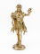 Statue Lar Messing Guß, römischer Schutzgott