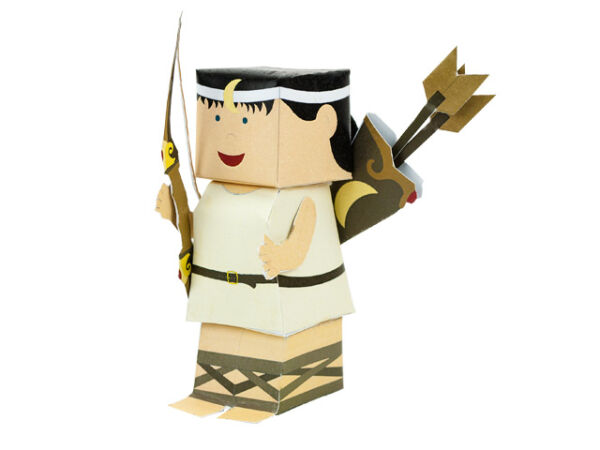Bastelbogen Götter Diana - Artemis, griechisch römische Göttin der Jagd, Historicals
