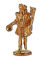 Statue de Lar Patera à droite, véritable bronze, dieux protecteurs romains