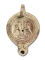 Oil lamp gladiators ACVVIVS vs HERMEROSS with handle