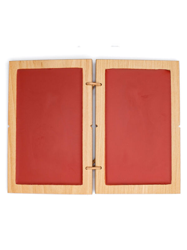 Wax tablet 14x9cm, diptych Quintus, red double writing tablet, Roman reenactment need, diptych Roman tabula