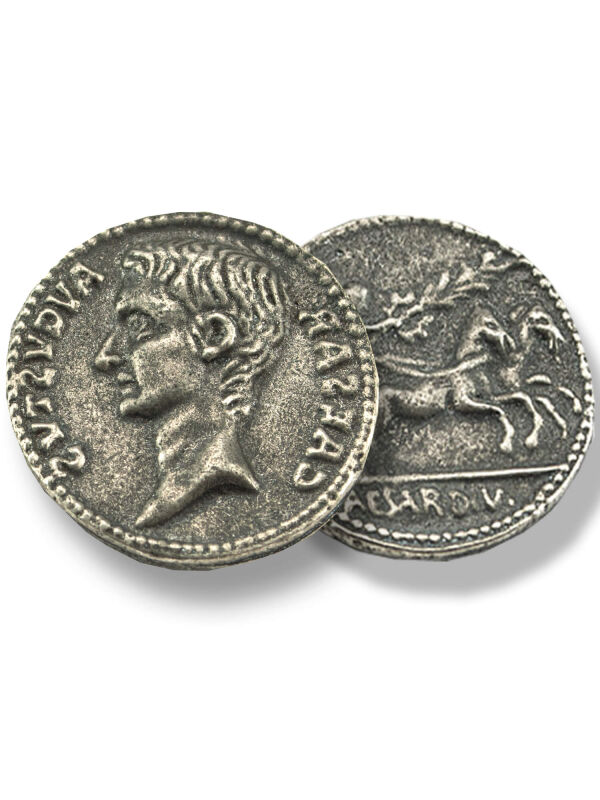 Sestercio de Augusto - réplica de monedas de emperador romano