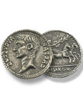 Augustus Sesterz - römische Kaiser Münzen Replik