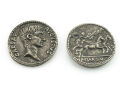 Sestercio de Augusto - réplica de monedas de...